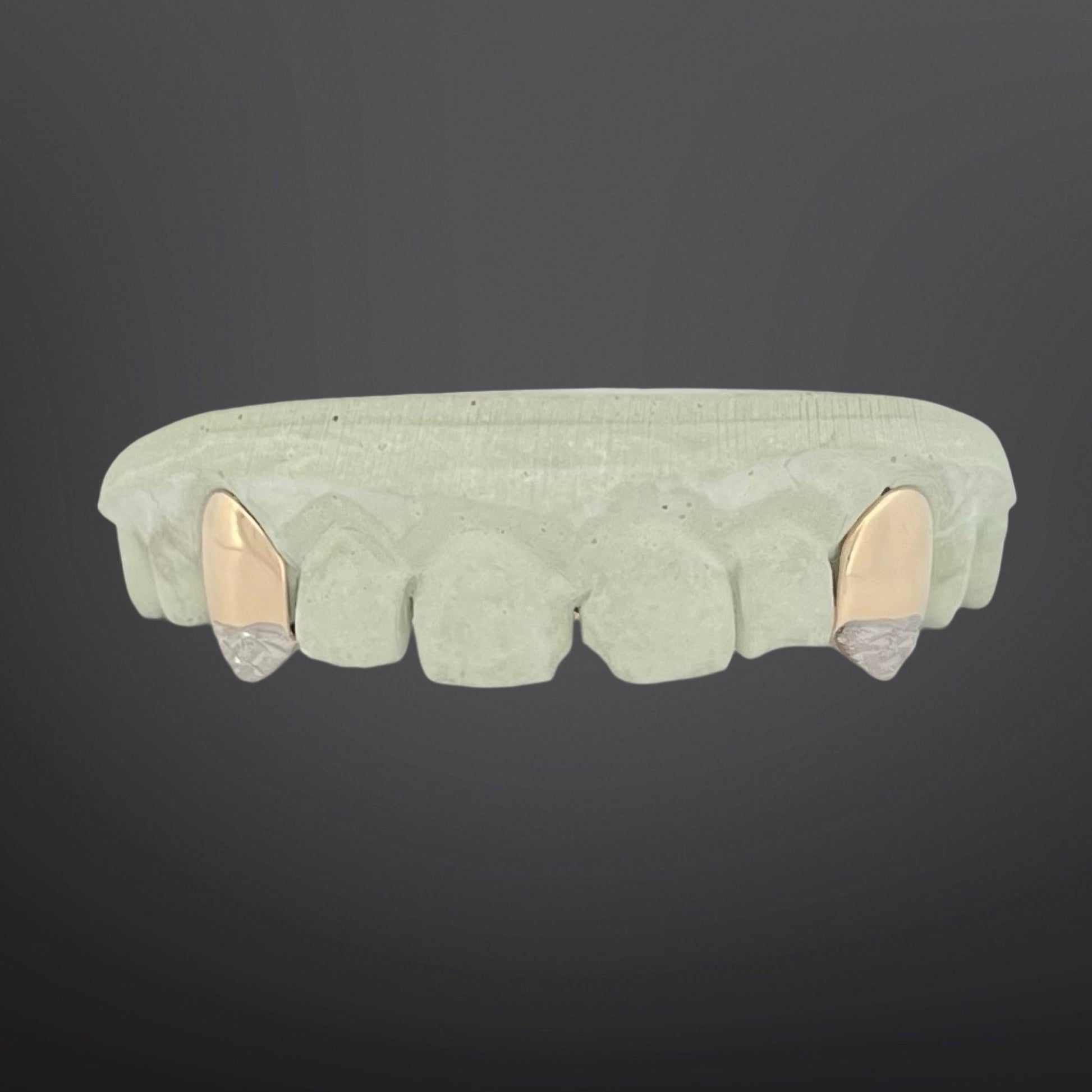 Plain solid silver full mouth grillz set featuring high mirror finish