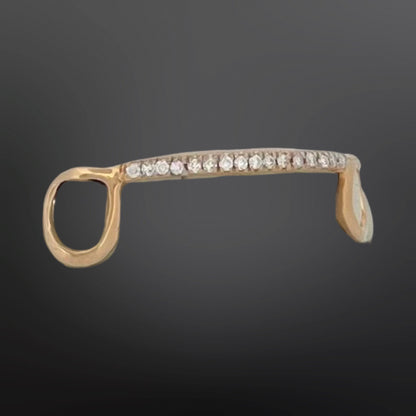 Iced Out Bar And Open Face Fangs Six Teeth Bottom Set Silver Yellow