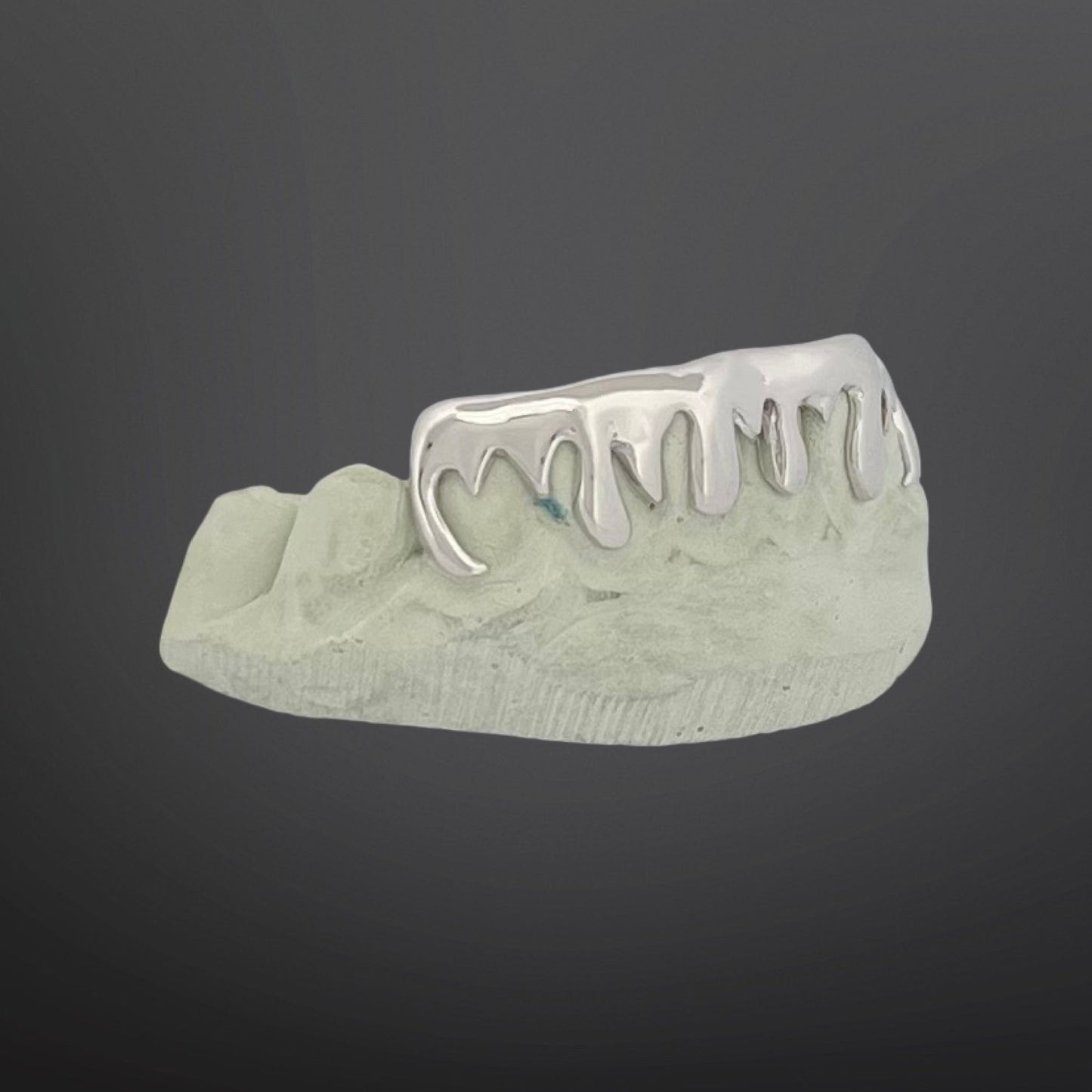 Drip Design Bottom Set Six Teeth Silver White