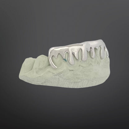 Drip Design Bottom Set Six Teeth Silver White